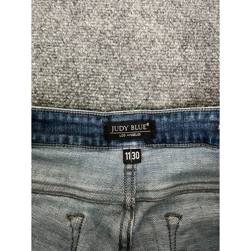 Judy Blue Womens Jeans Boyfriend Fit Distressed Ripped Stretch Size 11/30 - Picture 2 of 9
